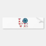 LOVE Stars and Stripes Bumper Stickers