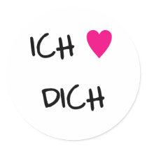LOVE ;) ROUND STICKER