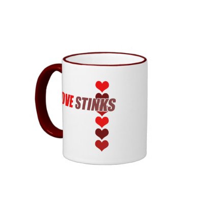 Love Stinks Anti Valentine's Day Coffee Mug by EllesBaby
