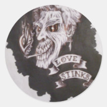 love stinks sticker