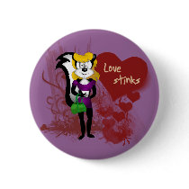 Love Stinks Valentine Button