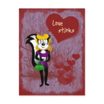 Love Stinks Valentine Recipe Postcard
