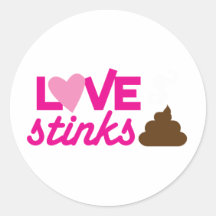 love stinks ! with poo and stink! stickers