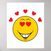 Love Struck  Smiley Face Posters