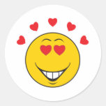 Love Struck  Smiley Face Stickers