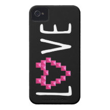 Love Studded Pink Heart iPhone 4 Case-Mate Cases