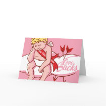 Love Sucks Cupid Anti Valentines Card CUSTOMIZABLE