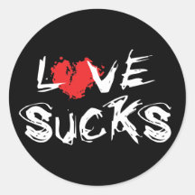 Love Sucks Stickers