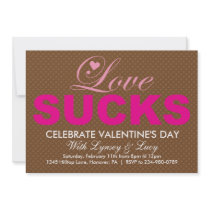 Love Sucks Valentine's Day Party Invitations