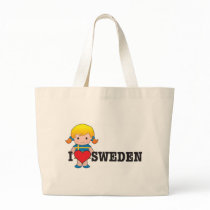 Love Sweden Tote Bags