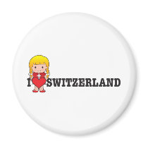 Love Switzerland Magnets