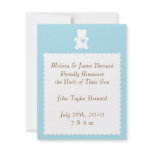 Love Teddy Birth Announcement - Powder Blue