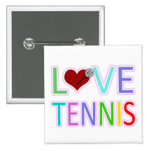 LOVE TENNIS BUTTON