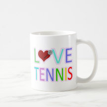 LOVE TENNIS COFFEE MUGS
