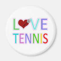 LOVE TENNIS FRIDGE MAGNET