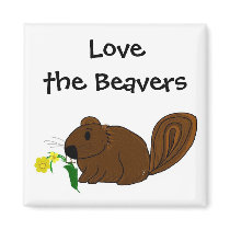 Love the Beavers Refrigerator Magnet