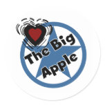 Love the Big Apple Round Stickers