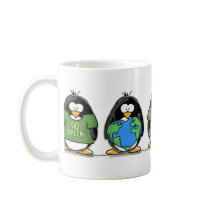 Love the earth penguins mug