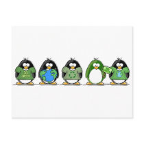 Love the earth penguins post cards