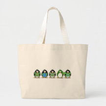 Love the earth penguins tote bag