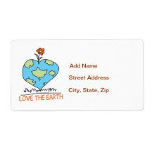 Love the Earth Personalized Shipping Labels