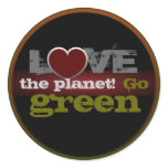 Love the Planet Go Green Sticker