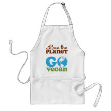 Love the Planet Go Vegan Aprons