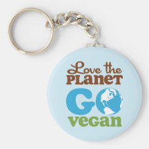 Love the Planet Go Vegan Key Chain