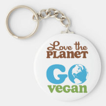 Love the Planet Go Vegan Key Chains