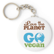 Love the Planet Go Vegan Key Chains
