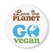 Love the Planet Go Vegan Refrigerator Magnet