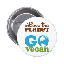 Love the Planet Go Vegan Pin