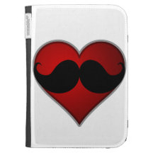 LOVE THE STACHE Heart w/Mustache Moustache Kindle Case