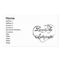 Love Thy Interpreter Business Cards