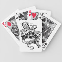 Love Thy Neighbour Tattoo Playing Cards