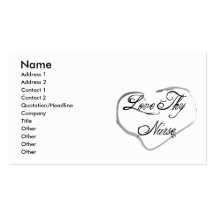 Love Thy Nurse Business Card Template