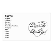 Love Thy Pipe Layer Business Card