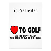 Love To Golf Personalized Invite