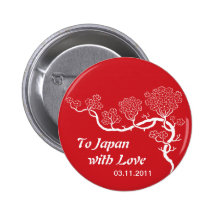 Love to Japan Cherry Blossom Button