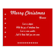 love to my fiance christmas postcards