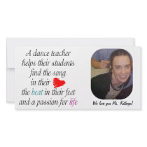 Love To Teach Dance Photo Card