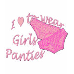 Love to Wear Girls Panties  Back Printing t-shirts
