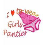 Love to Wear Girls Panties Front and Back Printing t-shirts