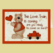 Love Train Bear cards