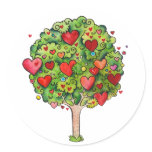 Love Tree Round Sticker