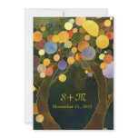 Love Trees Monogram Modern Wedding Invitations