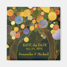 Love Trees Save the Date Wedding Refrigerator Magnets