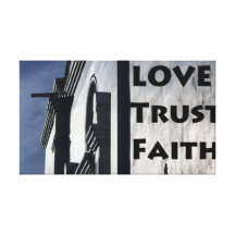 Love Trust Faith Stretched Canvas Print