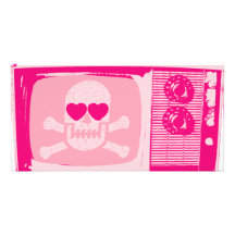 LOVE-TV-PINK CUSTOM PHOTO CARD