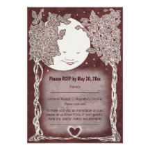 Love Under the Stars, 3.5x5 RSVP Custom Announcement